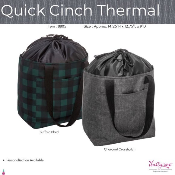 New Thirty One Quick Cinch Thermal Bag 